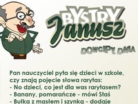 Jasiu opowiada nauczycielowi, co jest dla niego rarytasem... Jak zwykle mądra odpowiedź!