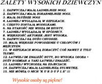 Zobacz zalety wysokich dziewczyn, najlepszy punkt 6, haha!