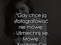 Gdy chce ją sfotografować