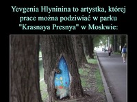 Yevgenia to prawdziwa artystka! Jej prace można podziwiać w parku "Krasnaya Presnya" w Moskwie