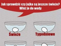 Jak sprawdzić, czy jajka są jeszcze świeże! :D